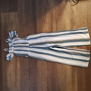 Striped girls jumpsuit